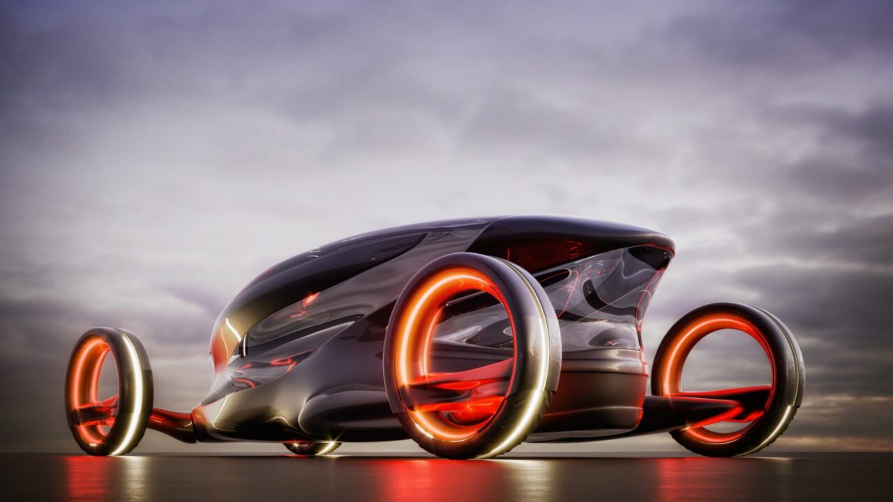 Concept car prototypes of cars of the future